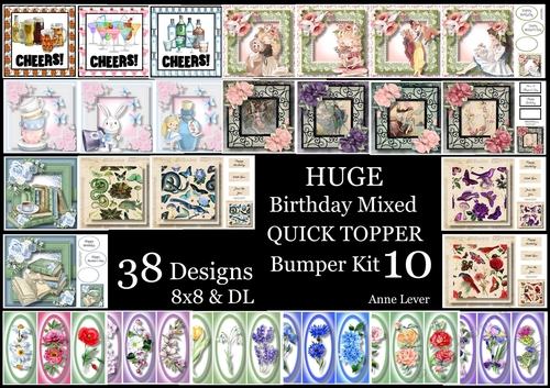Huge Birthday Mixed QUICK TOPPER Bumper Kit 10