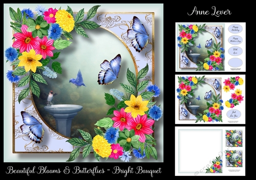 Beautiful Blooms & Butterflies - Bright Bouquet