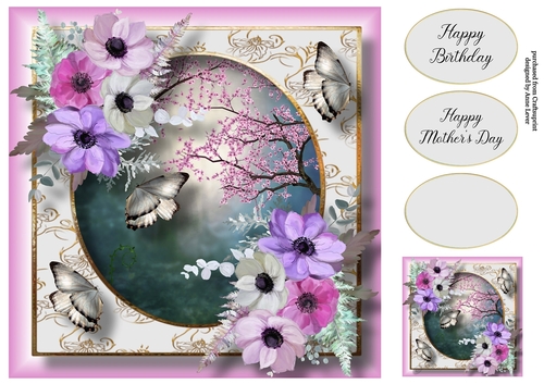 Beautiful Blooms & Butterflies - Shades Of Spring 8x8
