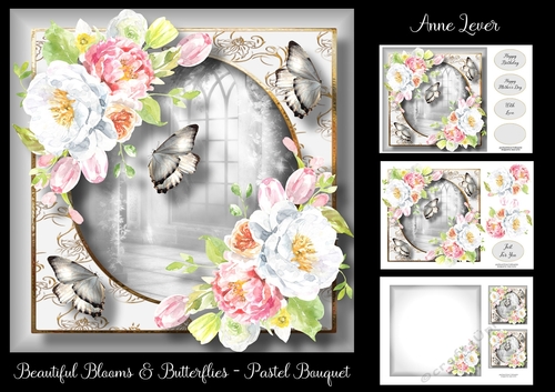 Beautiful Blooms & Butterflies - Pastel Bouquet