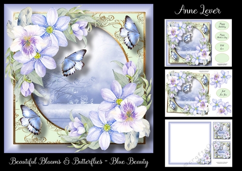 Beautiful Blooms & Butterflies - Blue Beauty