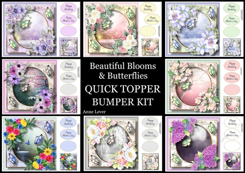 Beautiful Blooms & Butterflies QUICK TOPPER Bumper Kit