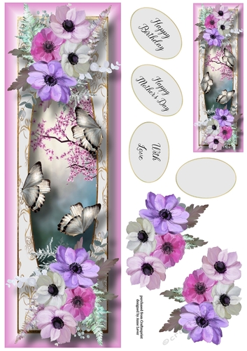 Blooms & Butterflies - Shades Of Spring Large DL