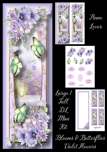 Blooms & Butterflies - Violet Flowers