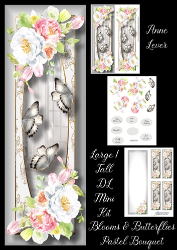 Blooms & Butterflies - Pastel Bouquet