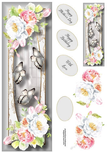 Blooms & Butterflies - Pastel Bouquet Large DL