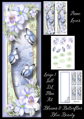 Blooms & Butterflies - Blue Beauty