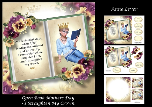 Open Book Mothers Day - I Straighten My Crown