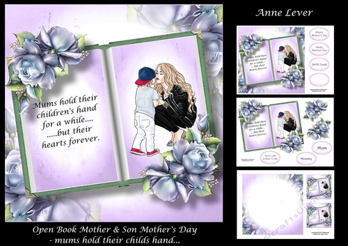 Open Book Mother & Son Mothers Day - Mums Hold Their Childs Hand