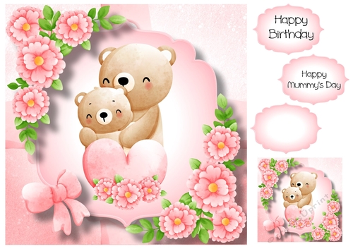 Mummy & Me Teddy Bears 8x8
