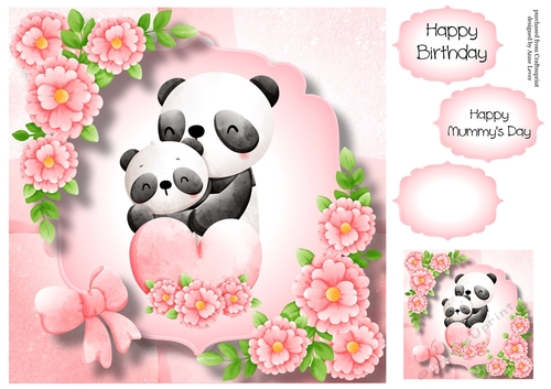 Mummy & Me Pandas 8x8