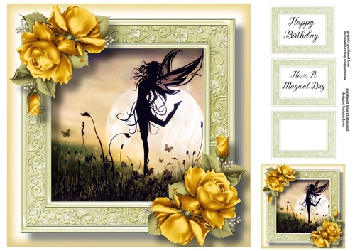 The Fairy Moon In Yellow 8x8