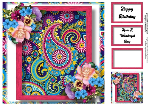 Pretty Paisley 2 8x8