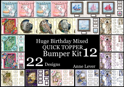 Huge Birthday Mixed QUICK TOPPER Bumper Kit 12