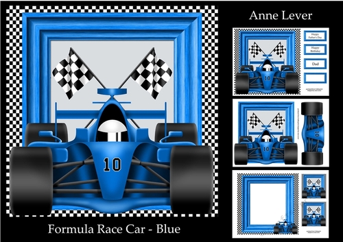 Formula Race Car - Blue