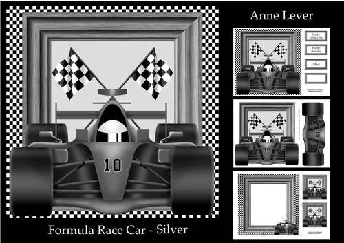 Formula Race Car - Silver