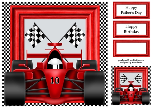 Formula Race Car - Red 8x8