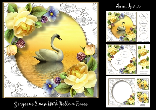 Gorgeous Swan With Yellow Roses