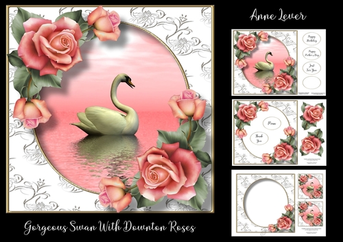 Gorgeous Swan With Downton Roses