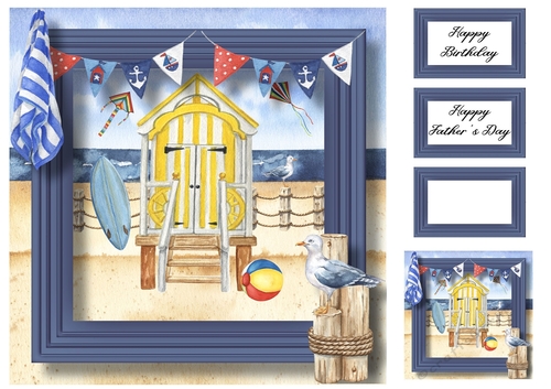 The Beach Hut - Yellow 8x8