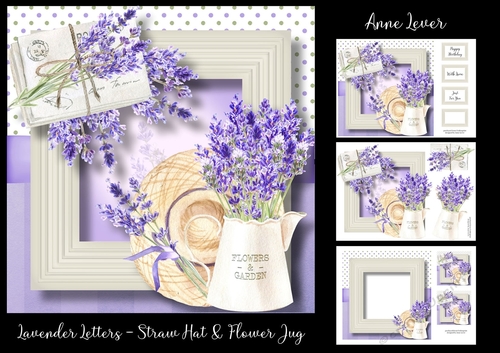 Lavender Letters - Straw Hat & Flower Jug