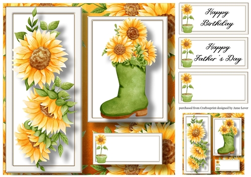 Sunflower Gardening - Welly Boot 8x8
