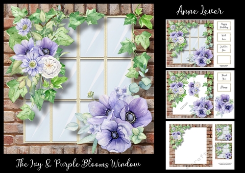 The Ivy & Purple Blooms Window