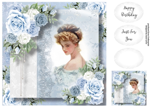 Elegant Beauty In Blue 8x8