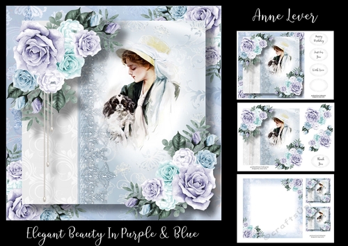 Elegant beauty In Purple & Blue