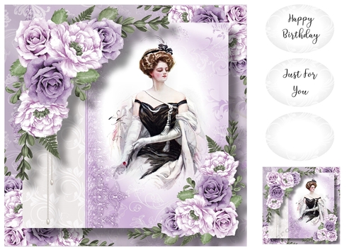 Elegant beauty In Lavender 8x8
