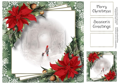 Faded Edge Christmas Scene - The Misty Walk 8x8