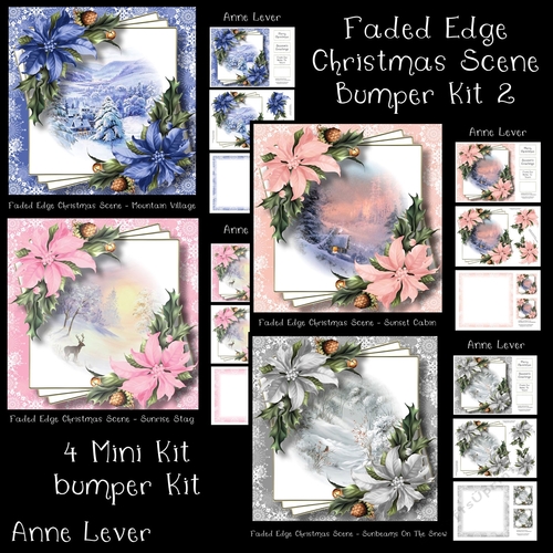 Faded Edge Christmas Scene Bumper Kit 2