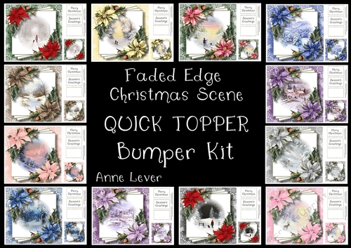 Faded Edge Christmas Scene QUICK TOPPER Bumper Kit