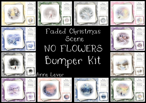 Faded Christmas Scene NO FLOWERS Bumper Kit