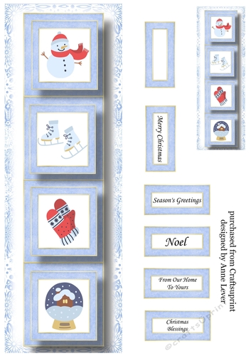 Lge DL Simple Christmas Quad - Welcome Winter