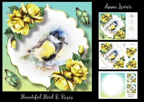 Beautiful Bird & Roses 1