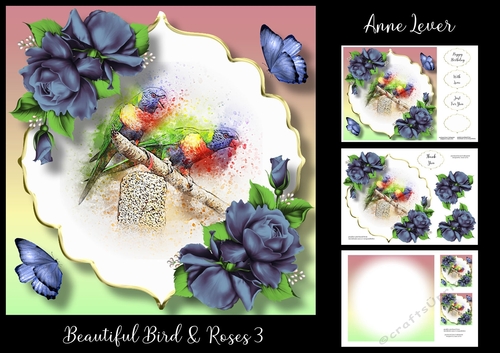 Beautiful Bird & Roses 3