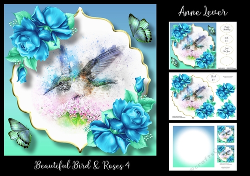 Beautiful Bird & Roses 4