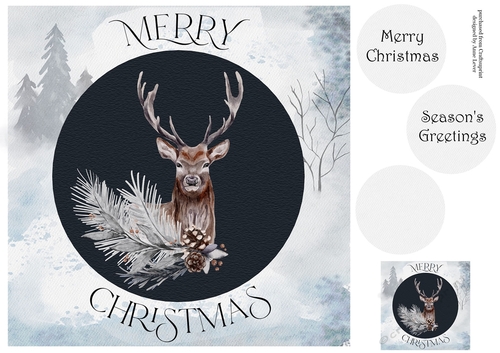 Winter Woodlands Christmas - Stag Portrait