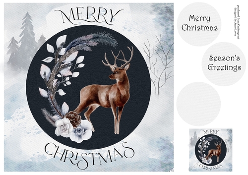Winter Woodlands Christmas - Stag Side