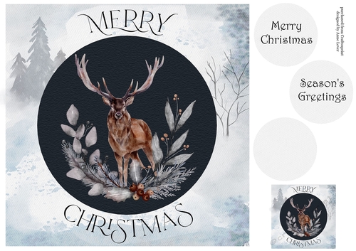 Winter Woodlands Christmas - Stag Front
