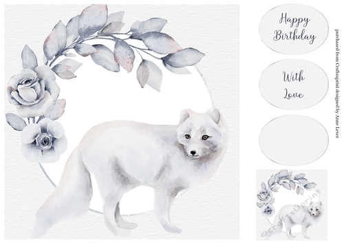 Winter Woodlands Birthday - White Fox