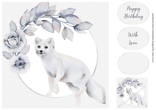Winter Woodlands Birthday - White Fox 2