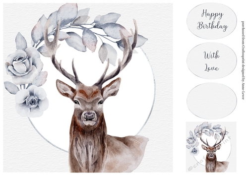Winter Woodlands Birthday - Stag