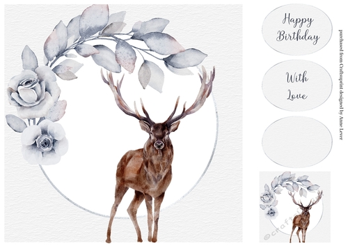 Winter Woodlands Birthday - Stag 2