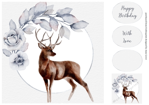 Winter Woodlands Birthday - Stag 3