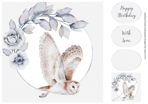 Winter Woodlands Birthday - owl