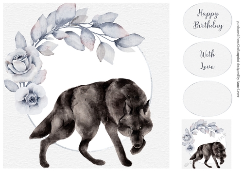Winter Woodlands Birthday - Wolf