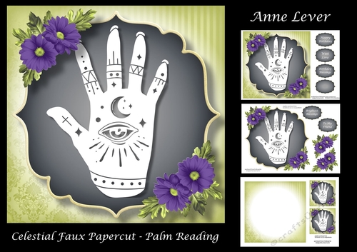 Celestial Faux papercut - Palm Reading