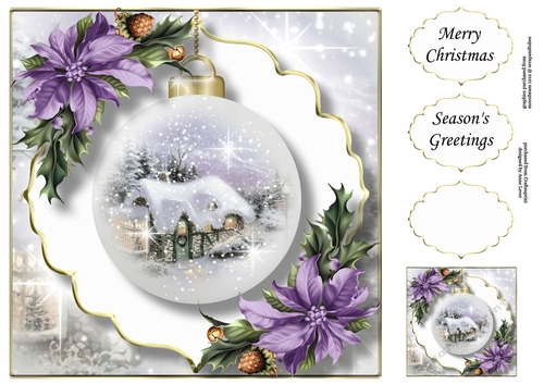 The Christmas Cottage Bauble 1 8x8